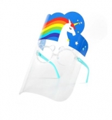Child Size Protective Face Shield with Glasses, Unicorn